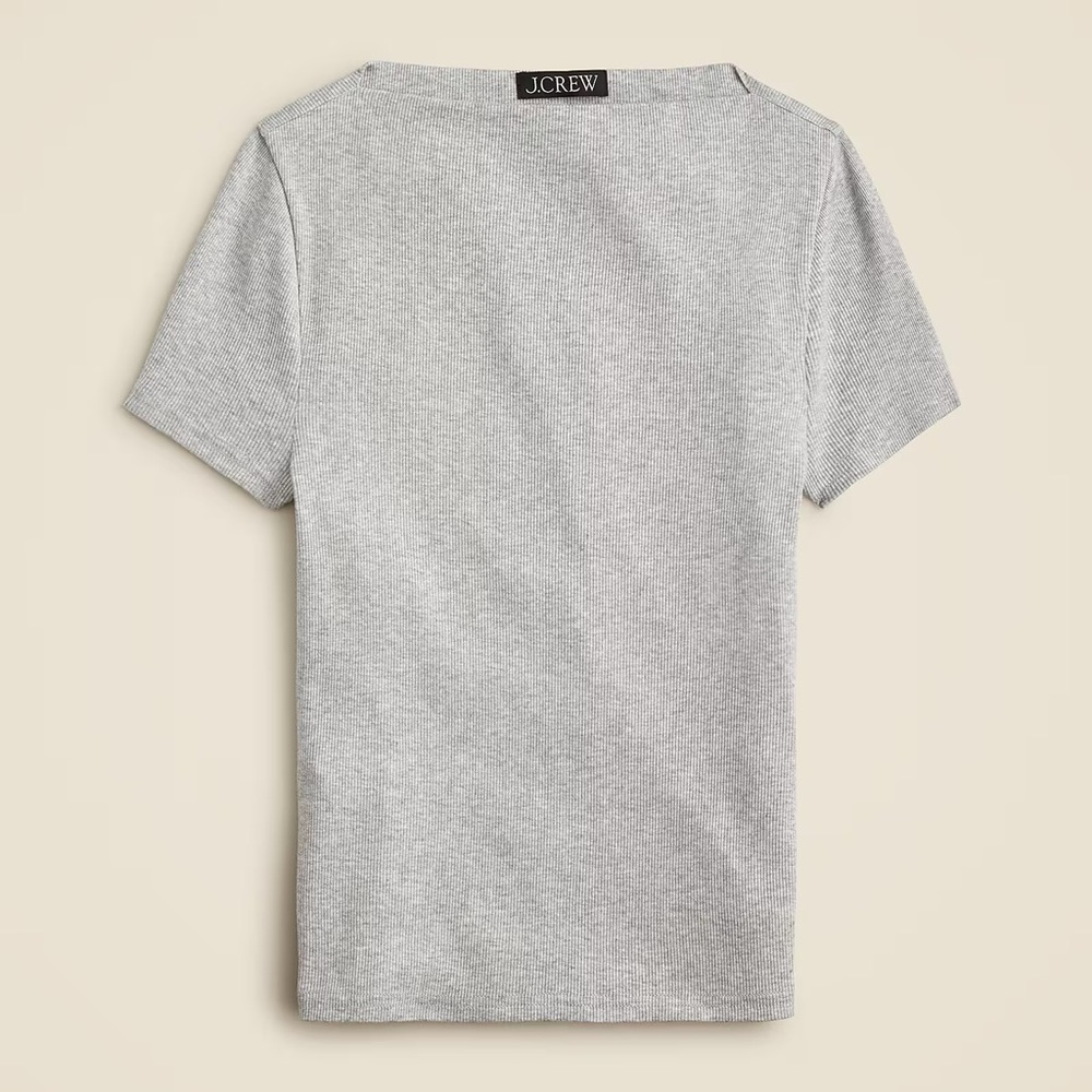 J.Crew Fine-Rib Fitted Boatneck T-shirt